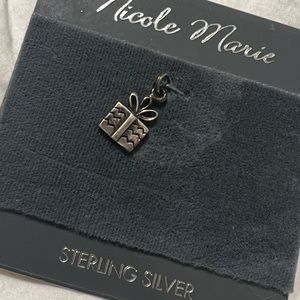 Nicole Marie Sterling Silver Present Charm. NEW